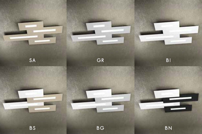 Plafoniera-moderna-Top-Light-WALLY-1138-M4-2G11-LED-metallo-lampada-soffitto-parete