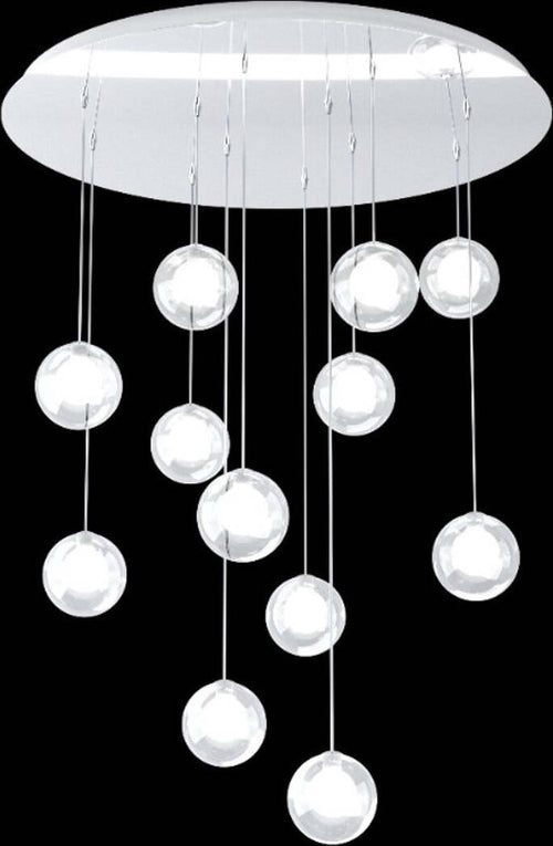 Plafoniera-moderna-Top-Light-WILLOW-1098-S12-TR-BI-G9-LED-metallo-vetro-sospensione