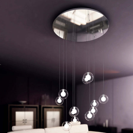 Plafoniera-moderna-Top-Light-WILLOW-1098-S12-TR-BI-G9-LED-metallo-vetro-sospensione