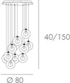 Plafoniera-moderna-Top-Light-WILLOW-1098-S12-TR-BI-G9-LED-metallo-vetro-sospensione