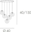 Plafoniera-moderna-Top-Light-WILLOW-1098-S5-GO-G9-LED-metallo-vetro-sospensione