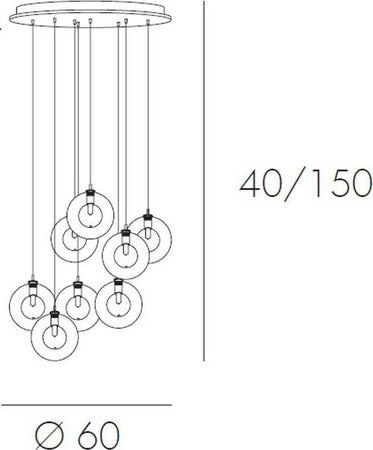 Plafoniera-moderna-Top-Light-WILLOW-1098-S8-BI-G9-LED-metallo-vetro-sospensione
