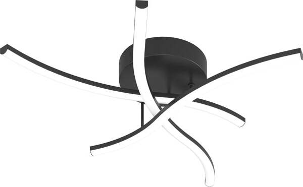 Plafoniera-Moderna-Tornado-Alluminio-Nero-Led-24W