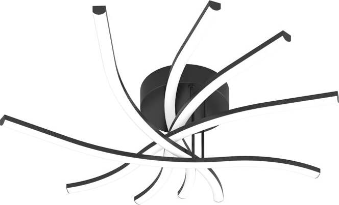 Plafoniera-Moderna-Tornado-Alluminio-Nero-Led-45W