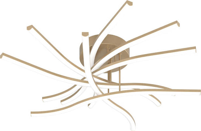 Plafoniera-Moderna-Tornado-Alluminio-Oro-Led-60W