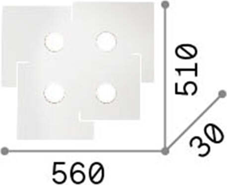 Plafoniera-Moderna-Totem-Metallo-Bianco-4-Luci-Gx53-9W-3000K-Luce-Calda