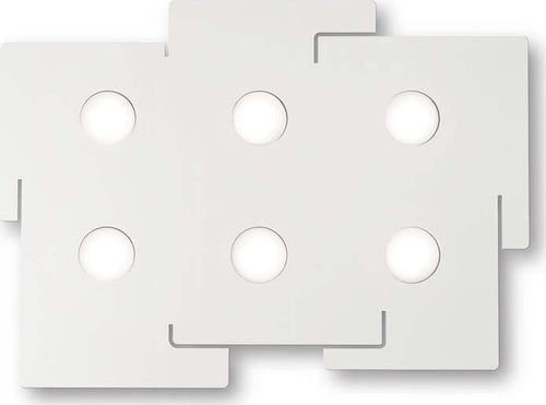 Plafoniera-Moderna-Totem-Metallo-Bianco-6-Luci-Gx53-9W-3000K-Luce-Calda