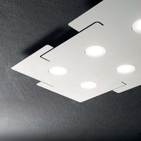 Plafoniera-Moderna-Totem-Metallo-Bianco-6-Luci-Gx53-9W-3000K-Luce-Calda