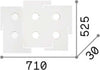 Plafoniera-Moderna-Totem-Metallo-Bianco-6-Luci-Gx53-9W-3000K-Luce-Calda
