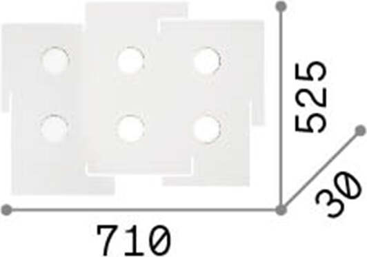 Plafoniera-Moderna-Totem-Metallo-Bianco-6-Luci-Gx53-9W-3000K-Luce-Calda