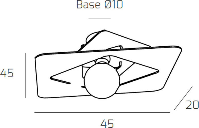 Plafoniera-Moderna-Wacky-Metallo-Bianco-1-Luce-E27-45Cm