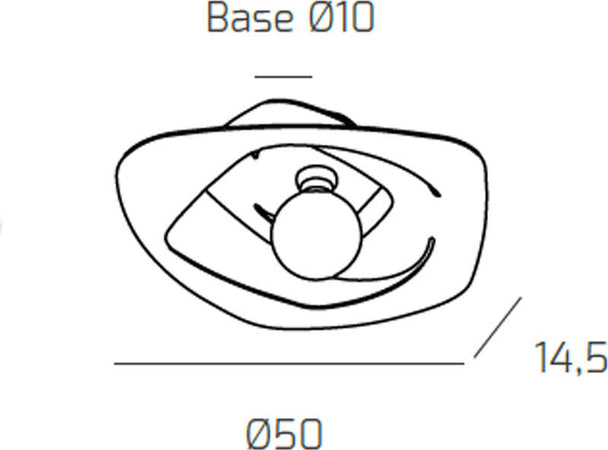 Plafoniera-Moderna-Warped-Metallo-Bianco-1-Luce-E27-D.50Cm