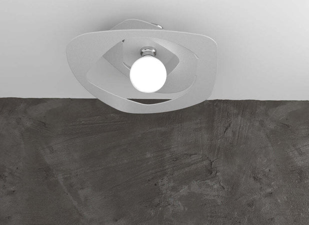 Plafoniera-Moderna-Warped-Metallo-Grigio-1-Luce-E27-D.50Cm