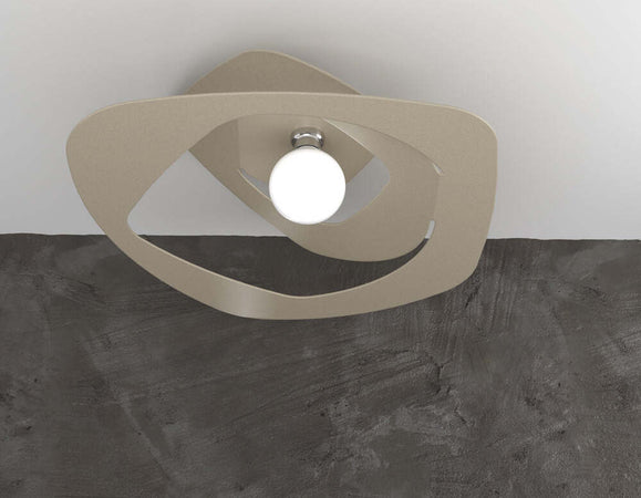 Plafoniera-Moderna-Warped-Metallo-Sabbia-1-Luce-E27-D.65Cm