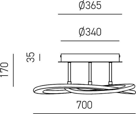 Plafoniera-Moderna-Yara-Alluminio-E-Silicone-Bianco-Led-1-Luce-50W-3K