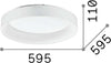 Plafoniera-Moderna-Ziggy-Metallo-Bianco-Led-42W-3000K-Luce-Calda