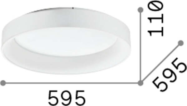 Plafoniera-Moderna-Ziggy-Metallo-Bianco-Led-42W-3000K-Luce-Calda