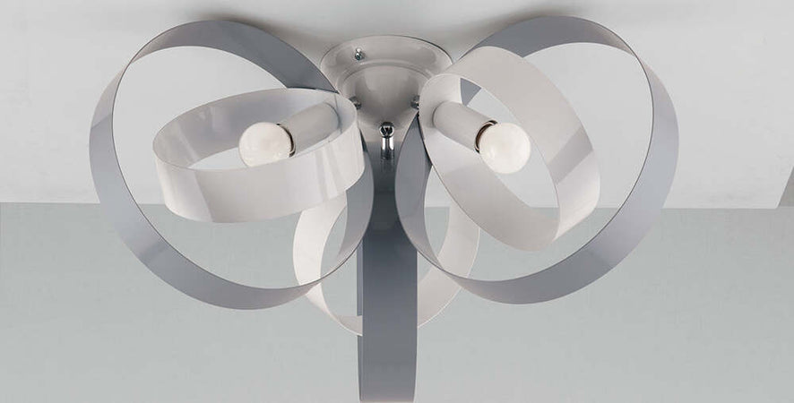 Plafoniera-Moderno-3-Luci-Cerchi-Ferro-Bianco-e-Grigio-Serie-Bolla