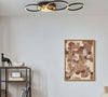 Plafoniera-Moderno-Curiosità-Acciaio-Nero-Policarbonato-Marrone-Led-40W-3000K
