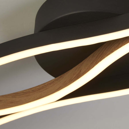 Plafoniera-Moderno-Fioritura-Acciaio-Nero-Alluminio-Led-38W-2300---3000---4000K