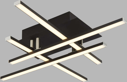 Plafoniera-Moderno-Matrice-Acciaio-Nero-Policarbonato-Bianco-Led-19,3W-3000K