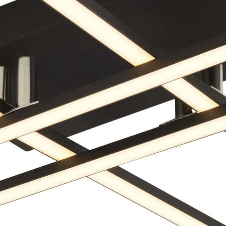Plafoniera-Moderno-Matrice-Acciaio-Nero-Policarbonato-Bianco-Led-19,3W-3000K