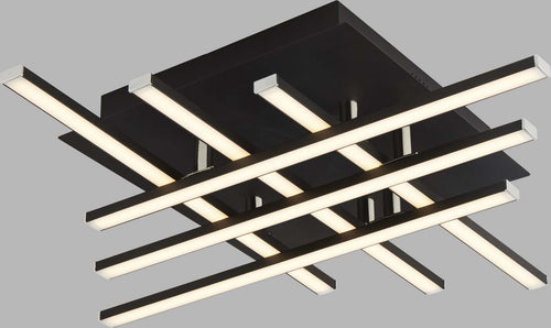 Plafoniera-Moderno-Matrice-Acciaio-Nero-Policarbonato-Bianco-Led-23W-3000K