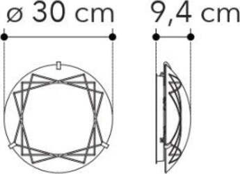 Plafoniera-Paradise-Bianca-2Xe27-30Cm