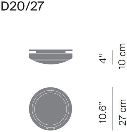 Plafoniera per esterni Luceplan Metropoli D20/27 P