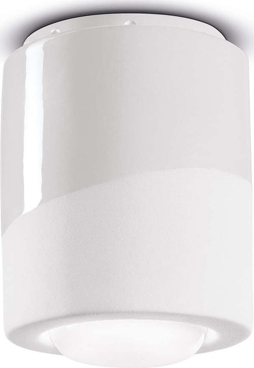 Plafoniera-Piccola-Vintage-Decò-Pi-Ceramica-Bianco-Grezzo-1-Luce-E27