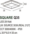 Plafoniera-Promoingross-SQUARE-Q35-WH-LED-CCT-lampada-soffitto-moderna