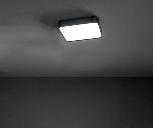 Plafoniera-Quadrata-Moderna-Banner-Nera-Led-39Cm