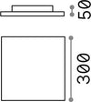 Plafoniera-Quadrata-Moderna-Mib-Alluminio-Materie-Plastiche-Bianco-Led-19W-3000K