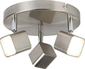 Plafoniera-Quadruplo-Acciaio-Argento-Policarbonato-Cromo-Led-12W-3000K