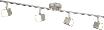 Plafoniera-Quadruplo-Acciaio-Argento-Policarbonato-Cromo-Led-17W-3000K