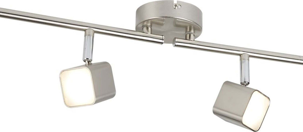 Plafoniera-Quadruplo-Acciaio-Argento-Policarbonato-Cromo-Led-17W-3000K