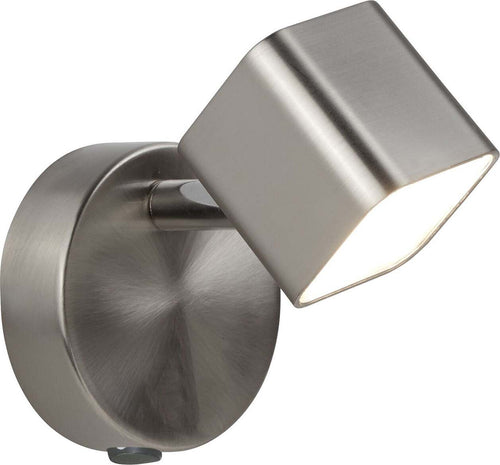 Plafoniera-Quadruplo-Acciaio-Argento-Policarbonato-Cromo-Led-5W-3000K