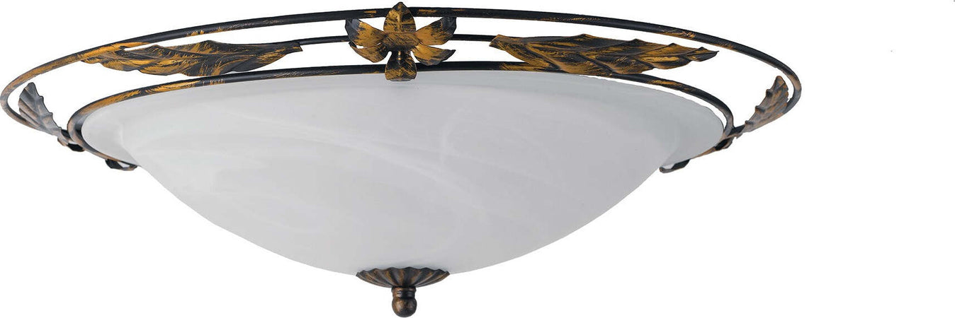 Plafoniera Riccio Bianca 3Xe27 50Cm Illuminazione/Illuminazione per interni/Lampadari lampade a sospensione e plafoniere/Plafoniere Led Mall Home - Napoli, Commerciovirtuoso.it