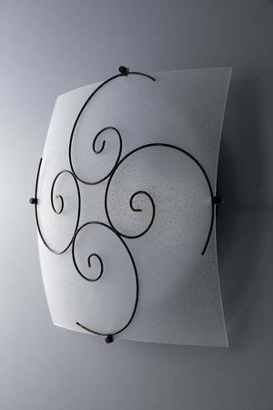 Plafoniera Ricciolo Bianca 1Xe27 30X30Cm Illuminazione/Illuminazione per interni/Lampadari lampade a sospensione e plafoniere/Plafoniere Led Mall Home - Napoli, Commerciovirtuoso.it