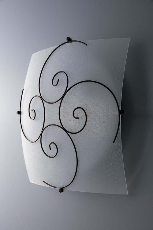 Plafoniera Ricciolo Bianca 1Xe27 30X30Cm Illuminazione/Illuminazione per interni/Lampadari lampade a sospensione e plafoniere/Plafoniere Led Mall Home - Napoli, Commerciovirtuoso.it