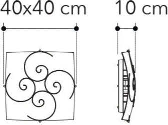 Plafoniera-Ricciolo-Bianca-2Xe27-40X40Cm