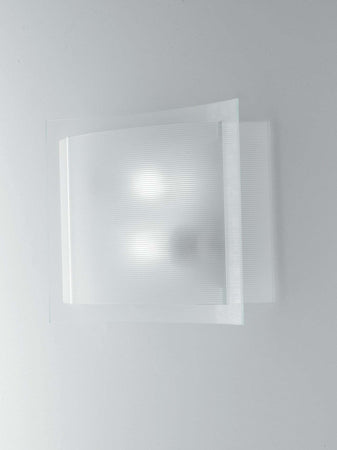 Plafoniera Righe Bianca 2Xe27 35X28Cm Illuminazione/Illuminazione per interni/Lampadari lampade a sospensione e plafoniere/Plafoniere Led Mall Home - Napoli, Commerciovirtuoso.it