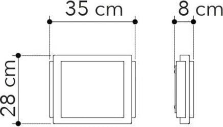 Plafoniera-Righe-Bianca-2Xe27-35X28Cm
