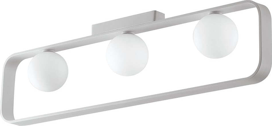 Plafoniera Roxy Bianca 3Xg9 80X20,5X10Cm Illuminazione/Illuminazione per interni/Lampadari lampade a sospensione e plafoniere/Plafoniere Led Mall Home - Napoli, Commerciovirtuoso.it