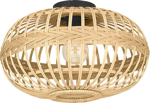 Plafoniera-Rustica-Amsfield-1-Luce-Metallo-Nero-E-Legno