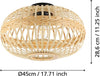 Plafoniera-Rustica-Amsfield-1-Luce-Metallo-Nero-E-Legno