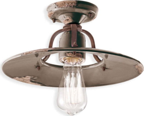 Plafoniera-rustica-Ferroluce-Retrò-COUNTRY-C1444-E27-LED-ceramica-lampada-soffitto
