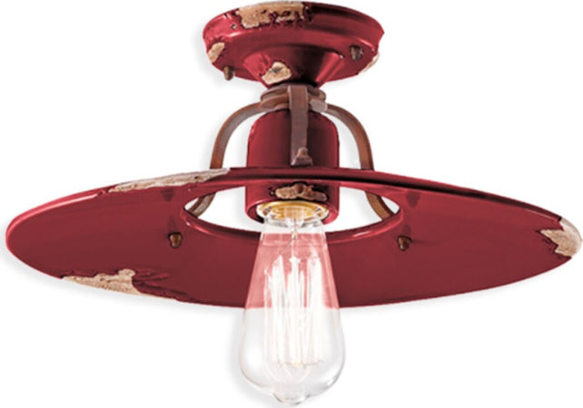 Plafoniera-rustica-Ferroluce-Retrò-COUNTRY-C1445-E27-LED-ceramica-lampada-soffitto