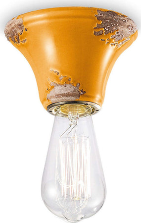 Plafoniera-rustica-Ferroluce-Retrò-VINTAGE-C133-E14-LED-ceramica-lampada-soffitto