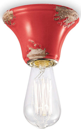 Plafoniera-rustica-Ferroluce-Retrò-VINTAGE-C133-E14-LED-ceramica-lampada-soffitto